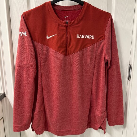 Nike Harvard IVY League Red 1/2 Zip Long Sleeve Team Top Size Medium - Picture 10 of 10